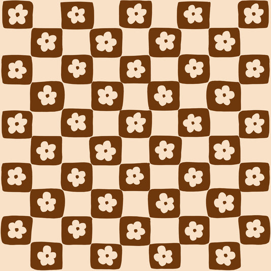 Tapete Blumen Kacheln