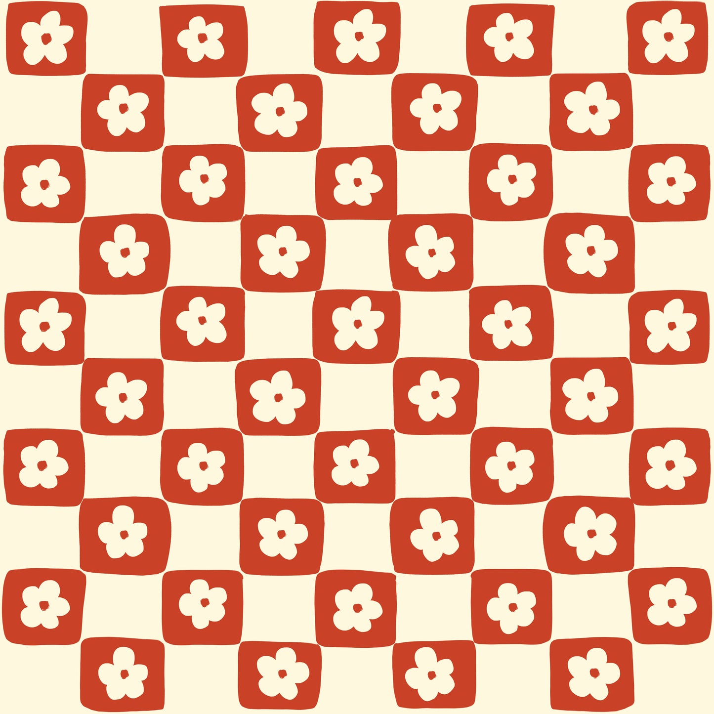 Tapete Blumen Kacheln