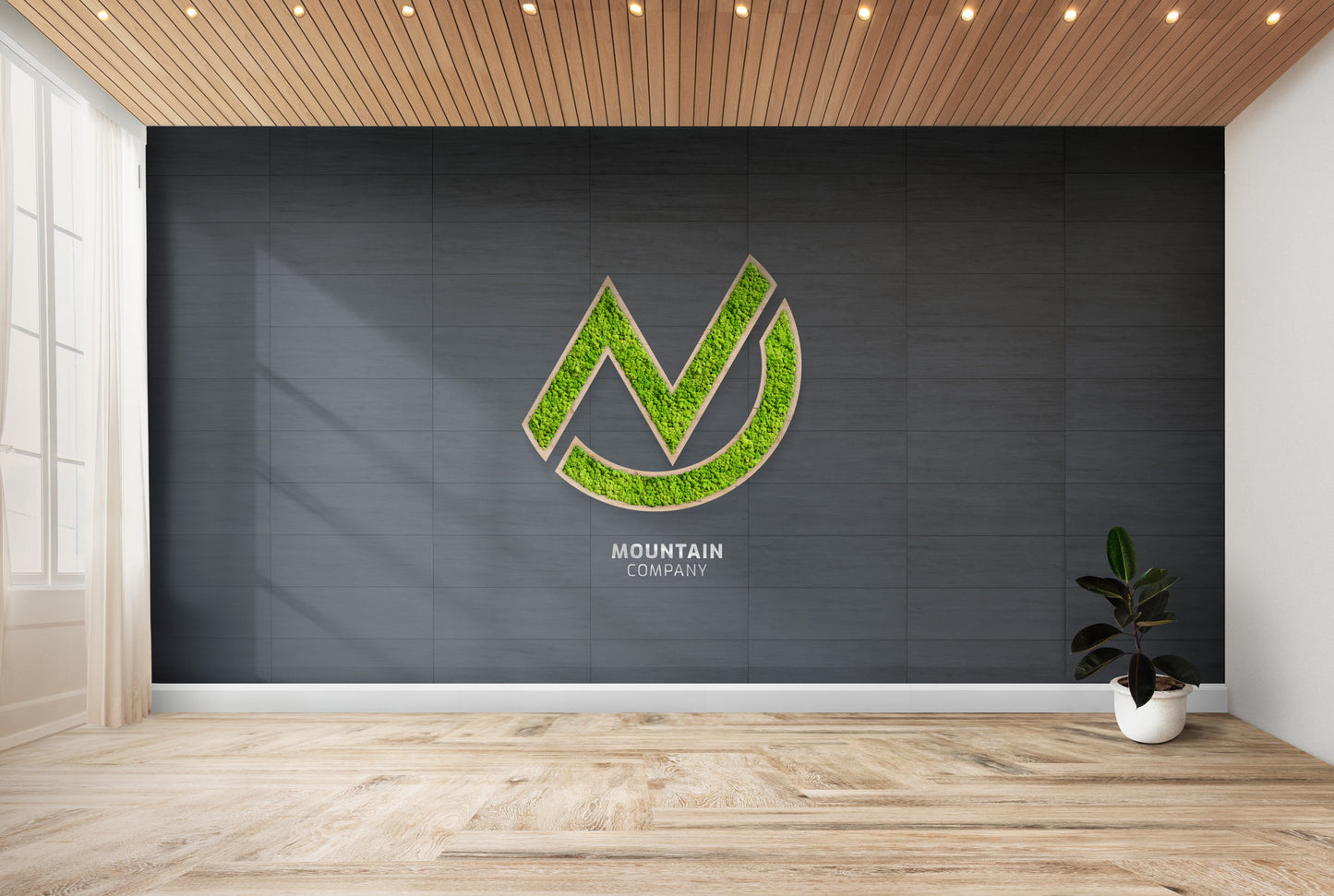 Moos Logos & Schriften - Islandmoos Logos / Schriften - Fichte mit Rahmen