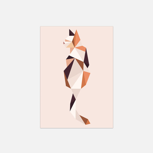 Polygon Tiere - Poster Katze