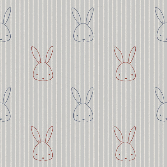 Kindertapete Hasen gestreift