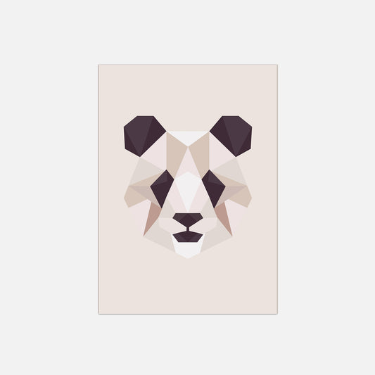 Polygon Tiere - Poster Panda