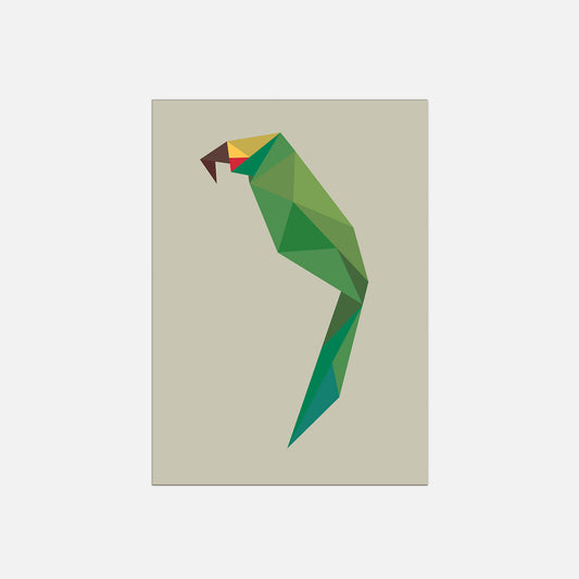 Polygon Tiere - Poster Papagei