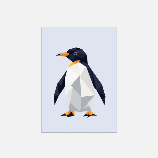 Polygon Tiere - Poster Pinguin