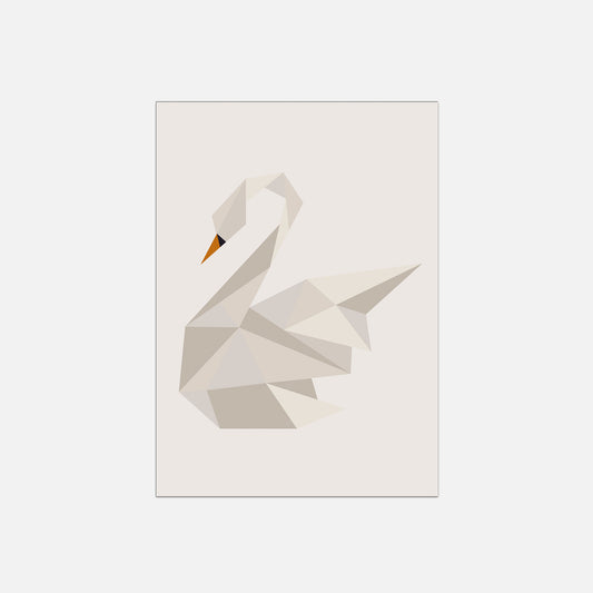 Polygon Tiere - Poster Schwan