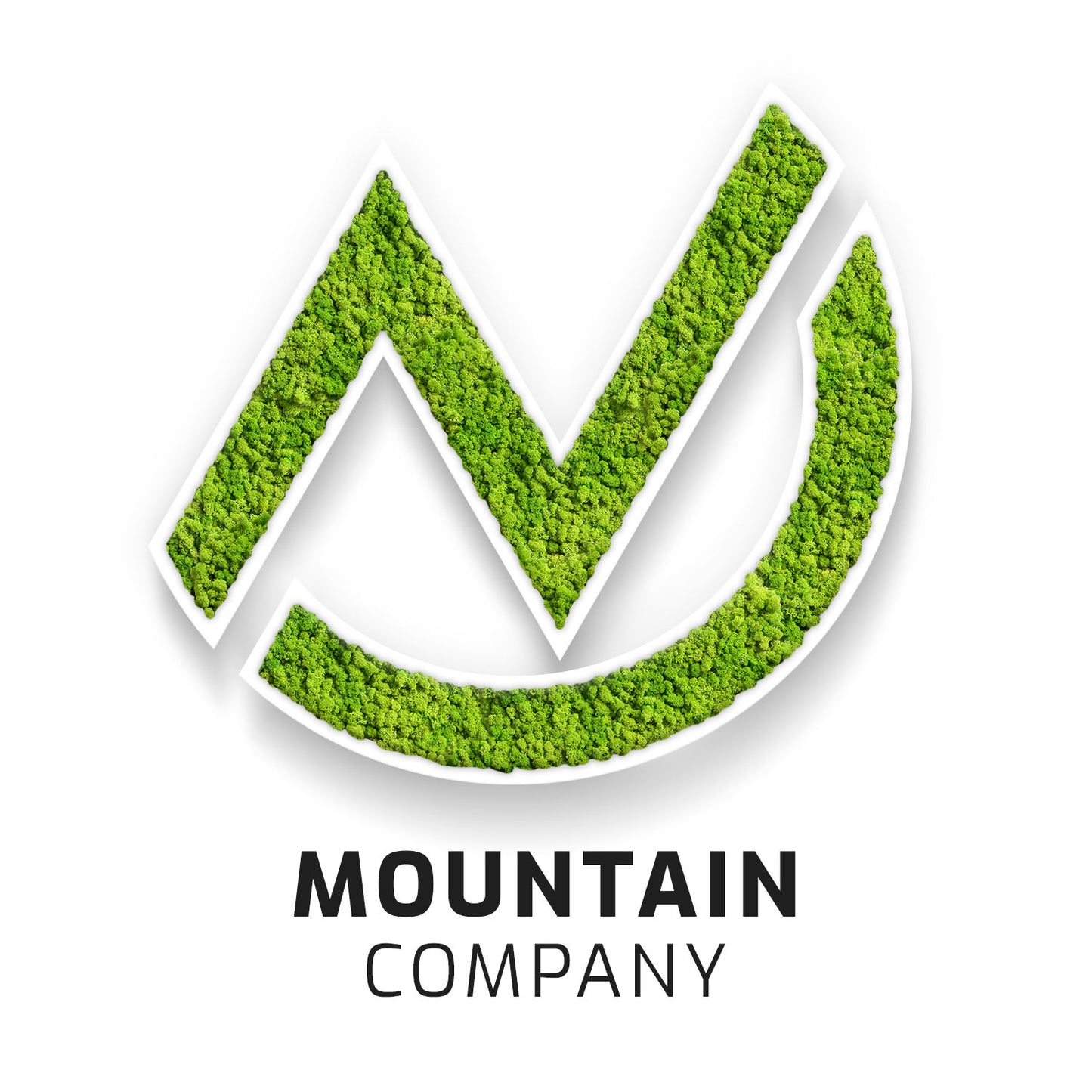 Moos Logos & Schriften - Islandmoos Logos / Schriften - Hartschaum weiß - mit Rahmen