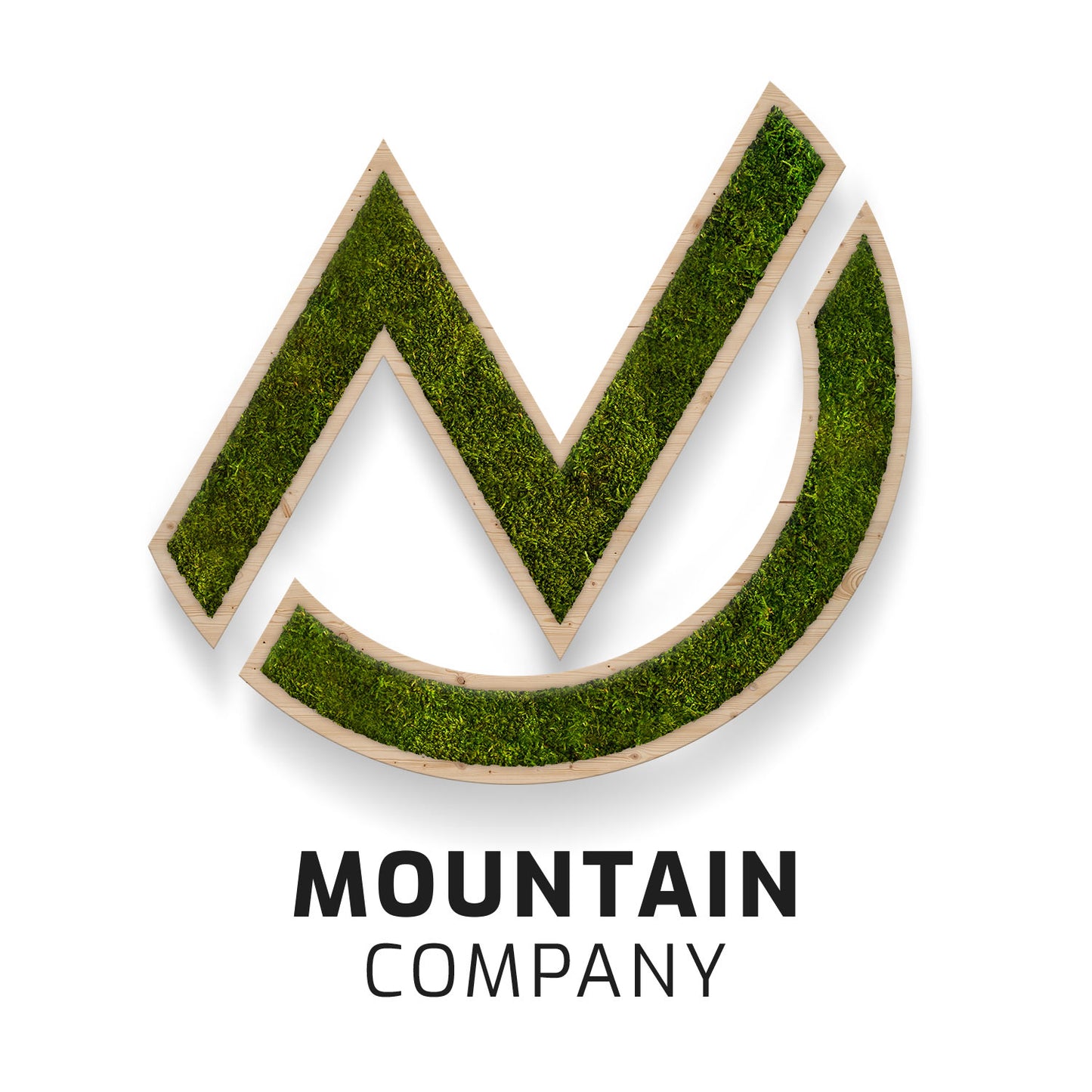 Moos Logos & Schriften - Waldmoos Logos / Schriften - Fichte - mit Rahmen