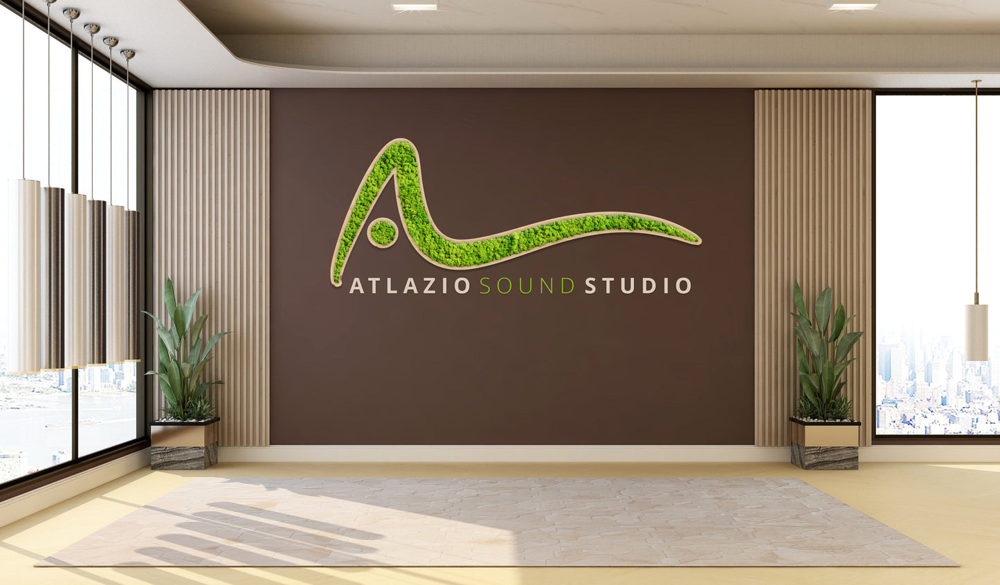 Moos Logos & Schriften - Islandmoos Logos / Schriften - Zirbe - mit Rahmen