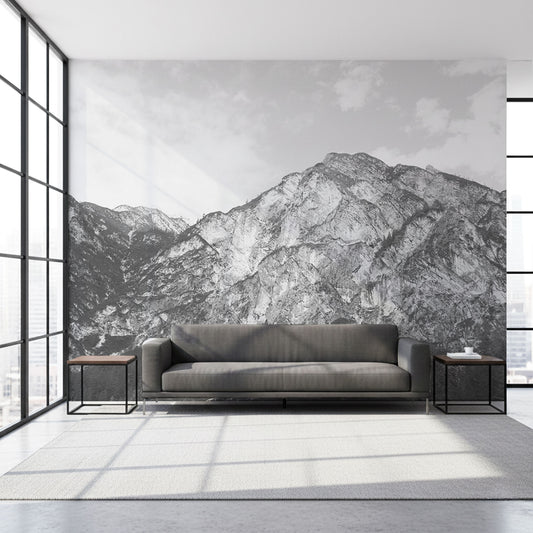 Berg Schwarz Weiss Fototapete