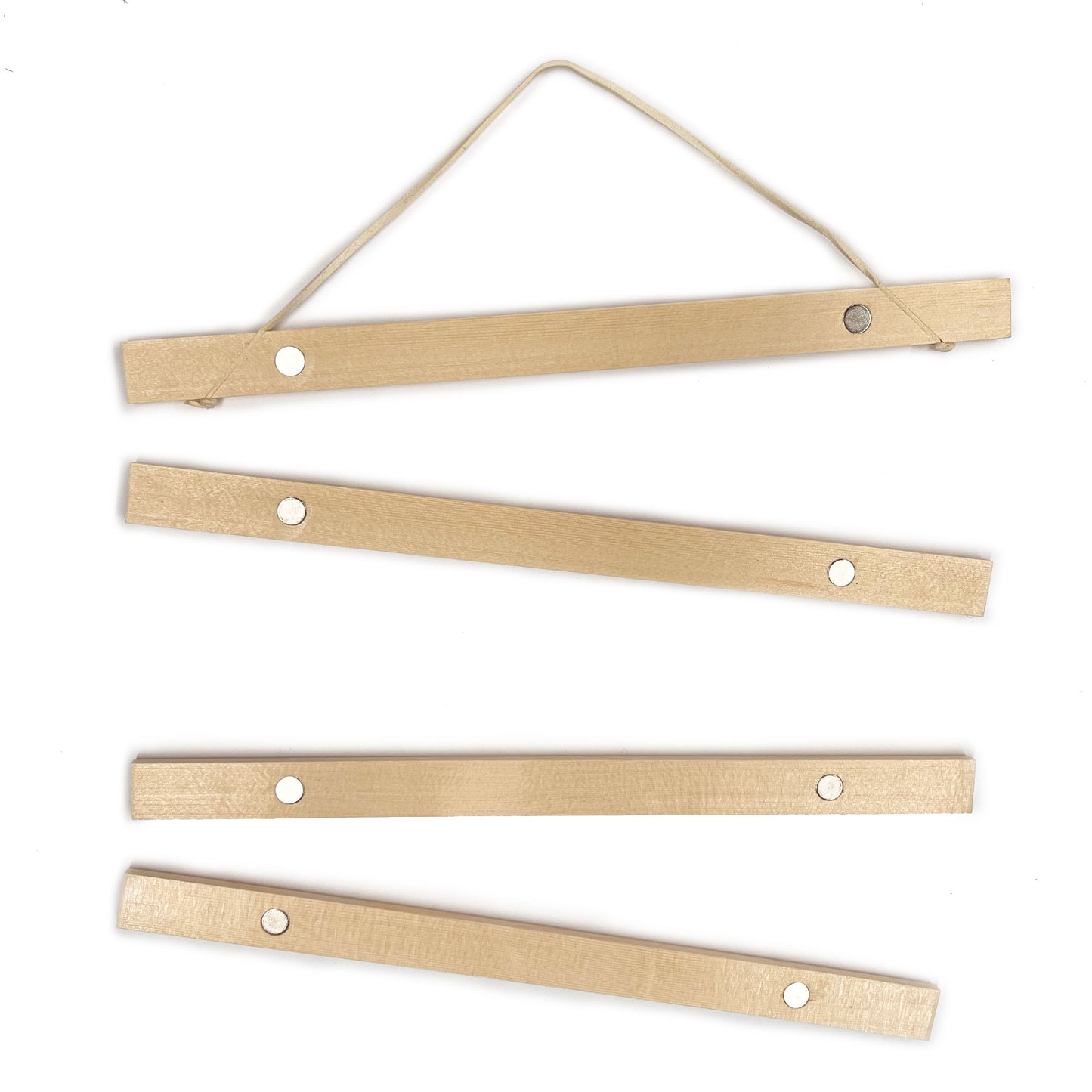 Bilderleisten aus Holz, mit Aufhängeschnur und Magnetbefestigung - Kiefer