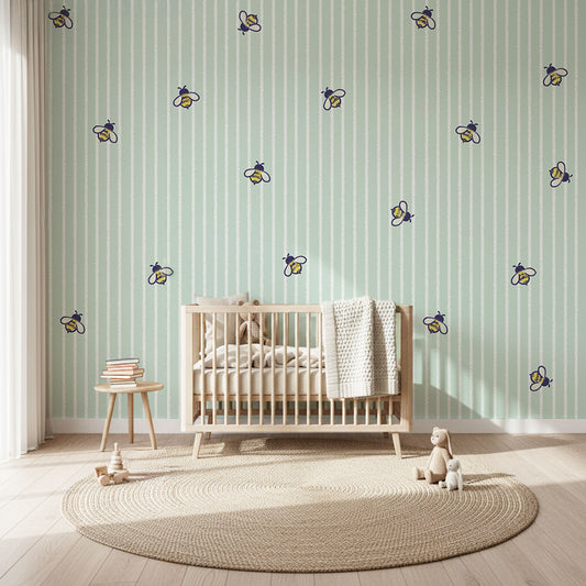 Kindertapeten Bienen gestreift