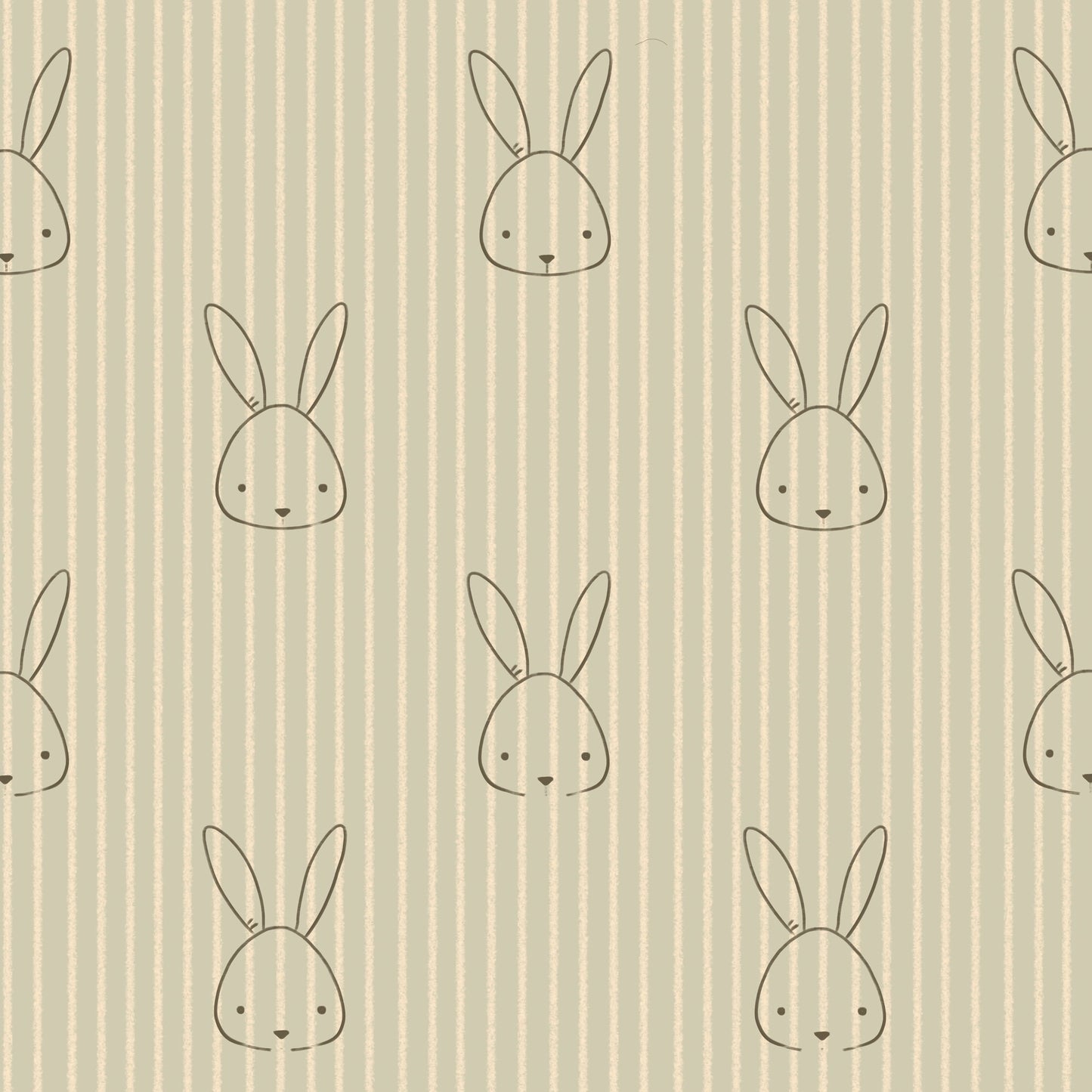 Kindertapete Hasen gestreift