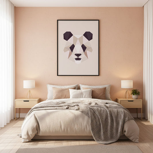 Polygon Tiere - Poster Panda
