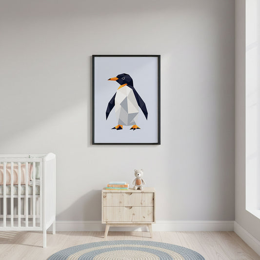 Polygon Tiere - Poster Pinguin