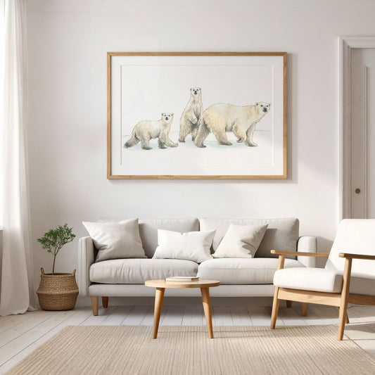 Eisbären Illustration Poster