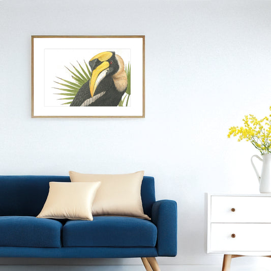 Hornvogel Illustration Poster