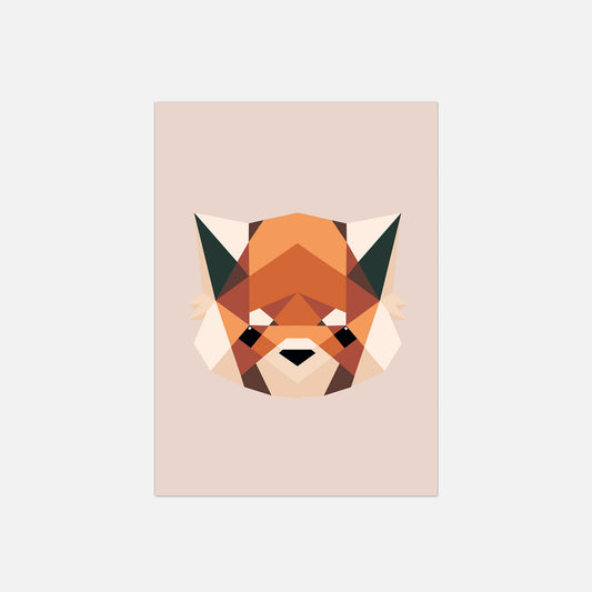 Polygon Tiere - Poster Roter Panda