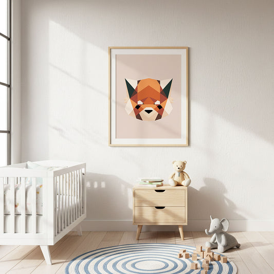 Polygon Tiere - Poster Roter Panda