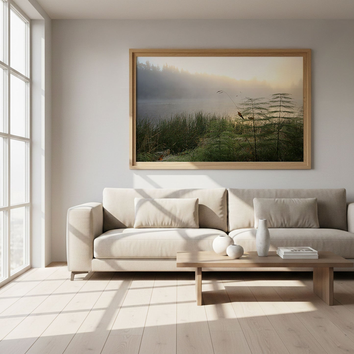 Sonnenaufgang auf dem See Foto Poster