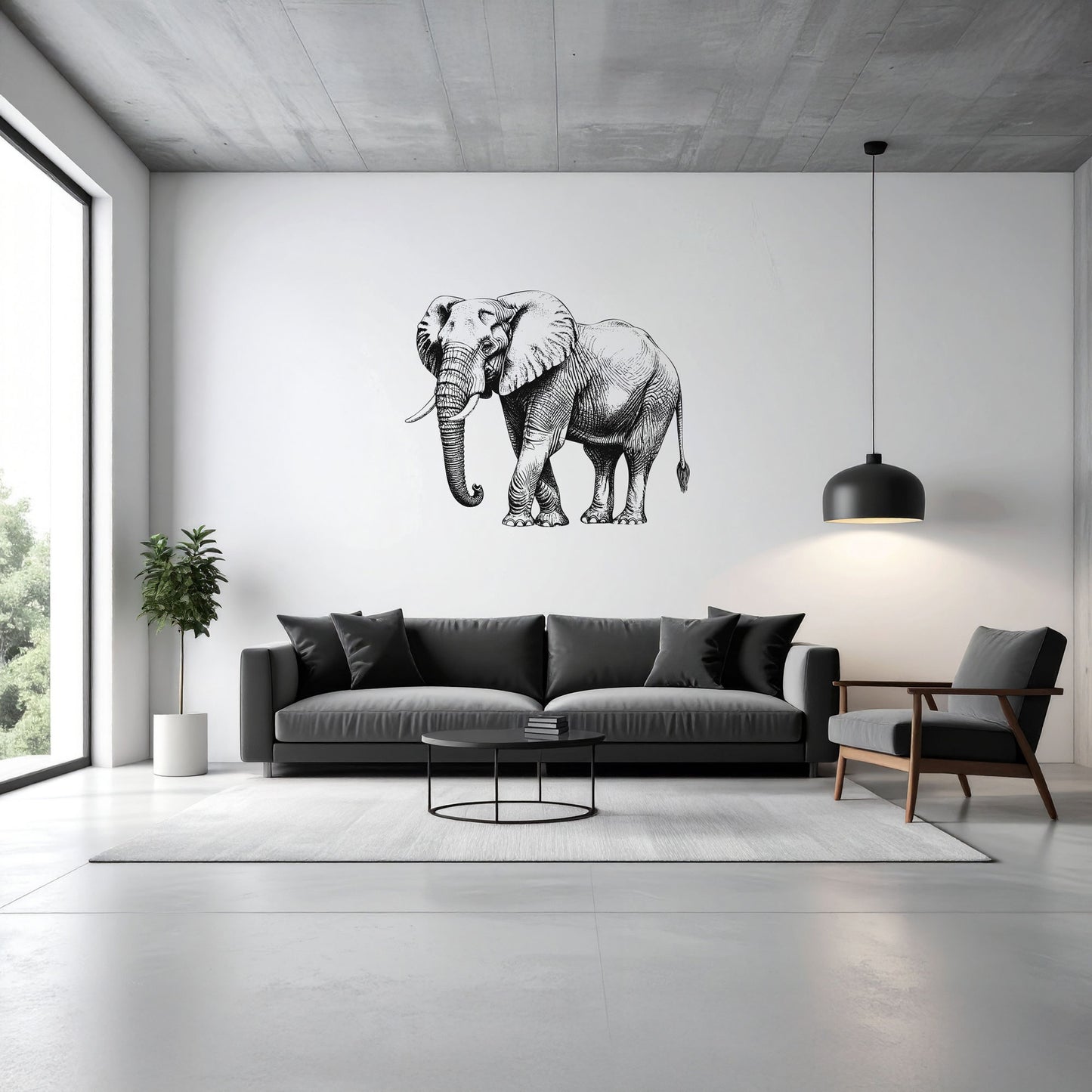 Wandtattoo Elefant