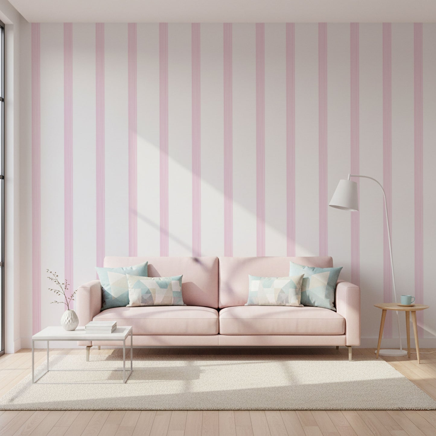 Aquarell Pastellstreifen Tapete