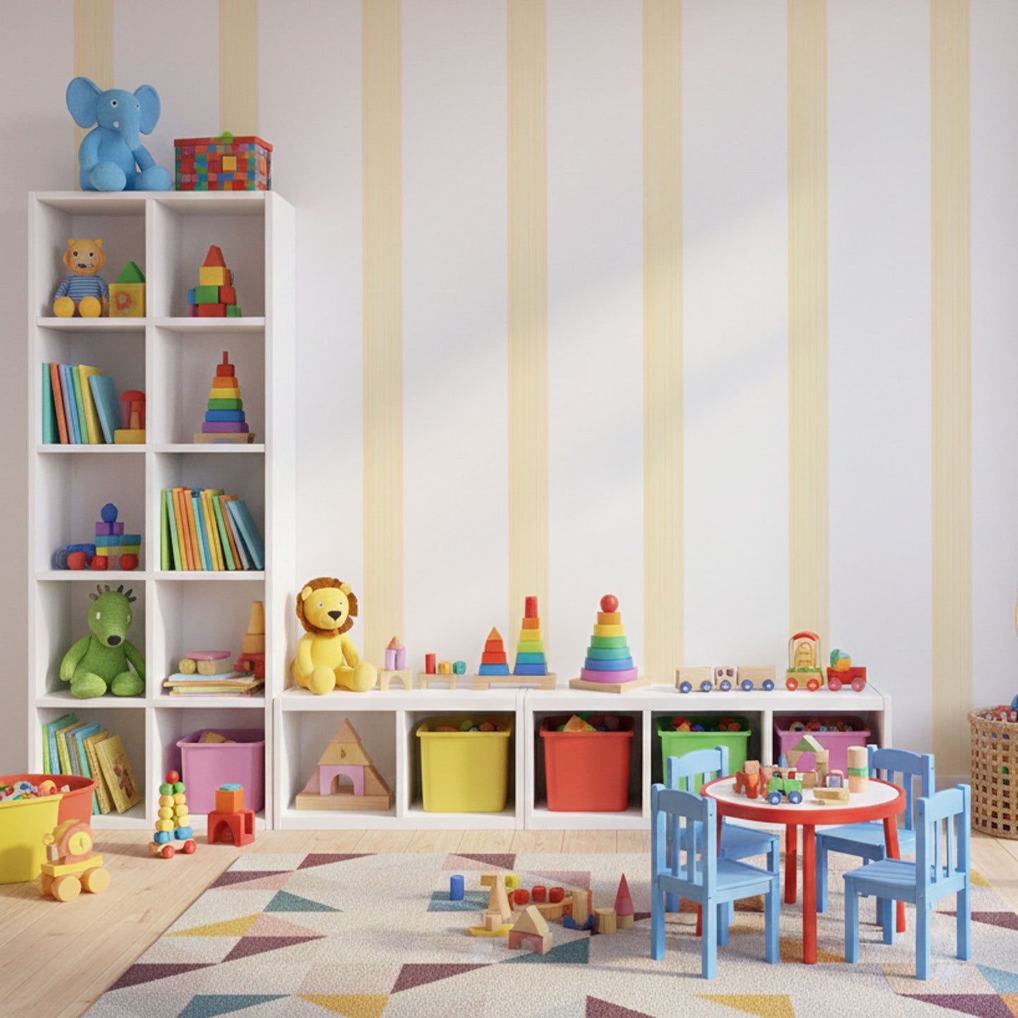 Aquarell Pastellstreifen Tapete